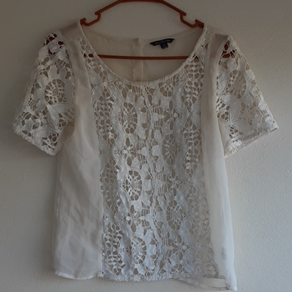 Lace white blouse